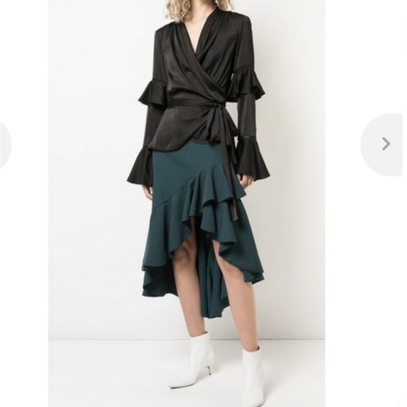 PATBO ruffle sleeve wrap blouse - Picture 2 of 7